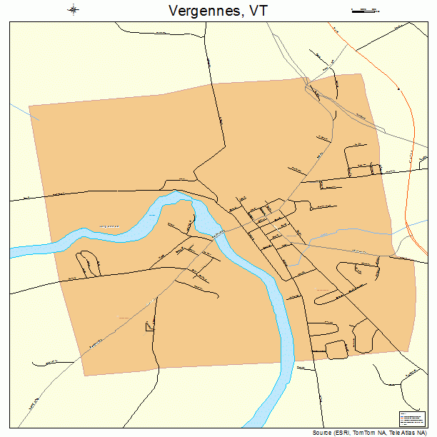 Vergennes, VT street map