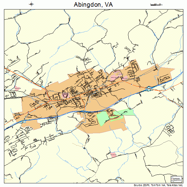 Abingdon, VA street map