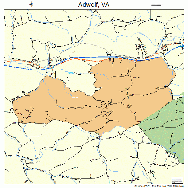 Adwolf, VA street map