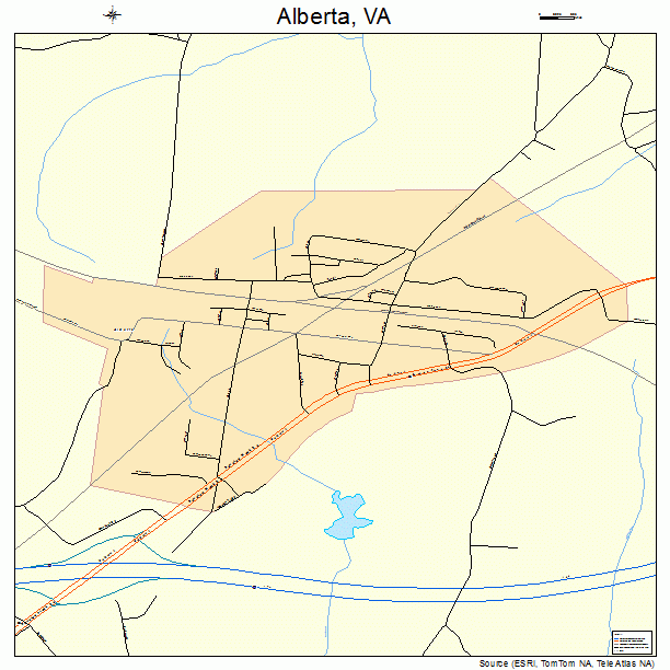 Alberta, VA street map