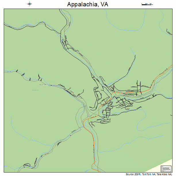 Appalachia, VA street map