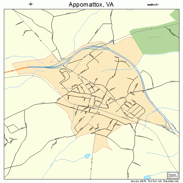 Appomattox, VA street map