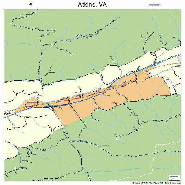 Atkins, VA street map