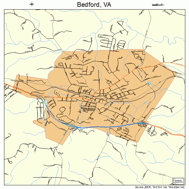 Bedford, VA street map