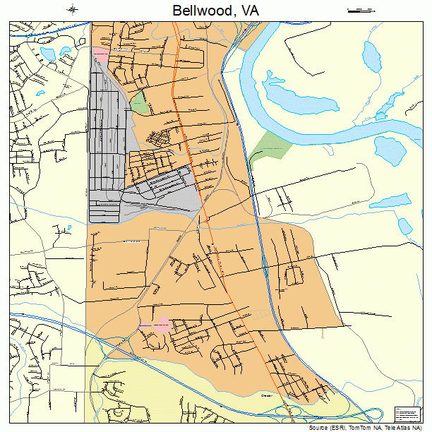 Bellwood, VA street map