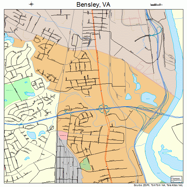 Bensley, VA street map