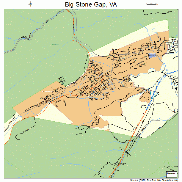 Big Stone Gap, VA street map
