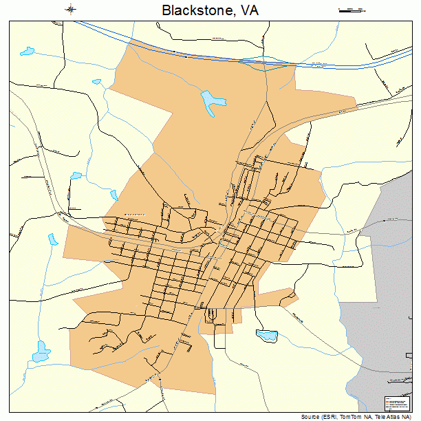Blackstone, VA street map