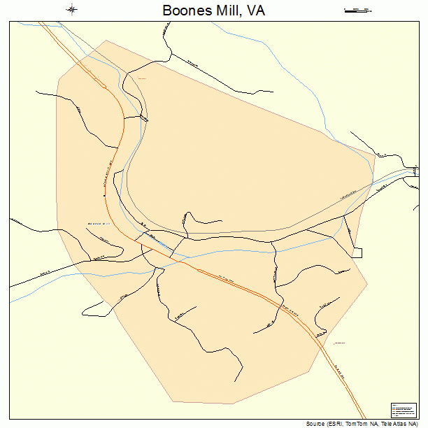 Boones Mill, VA street map