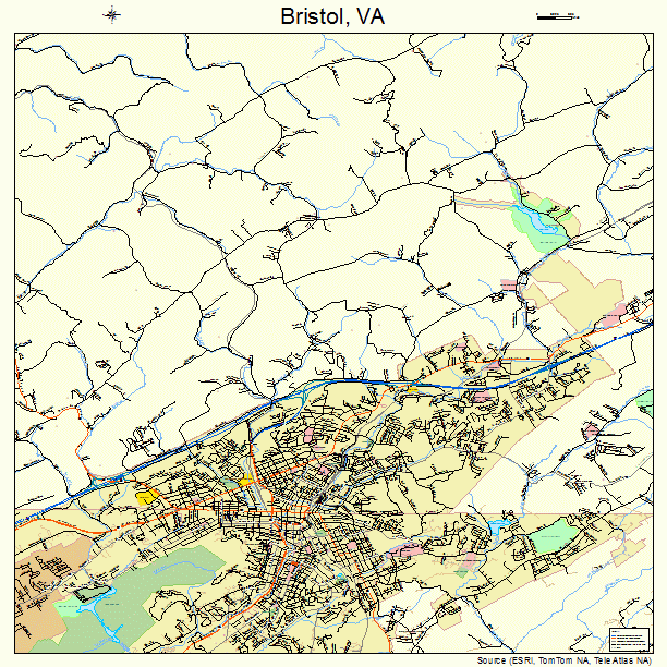 Bristol, VA street map