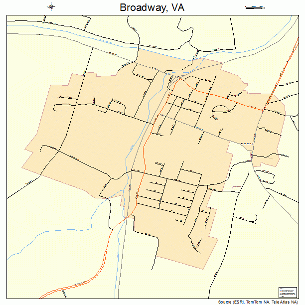 Broadway, VA street map