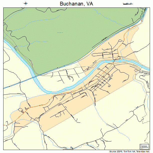 Buchanan, VA street map