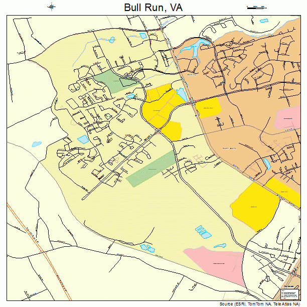 Bull Run, VA street map