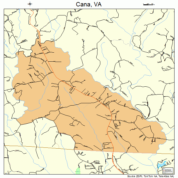 Cana, VA street map