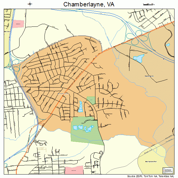 Chamberlayne, VA street map