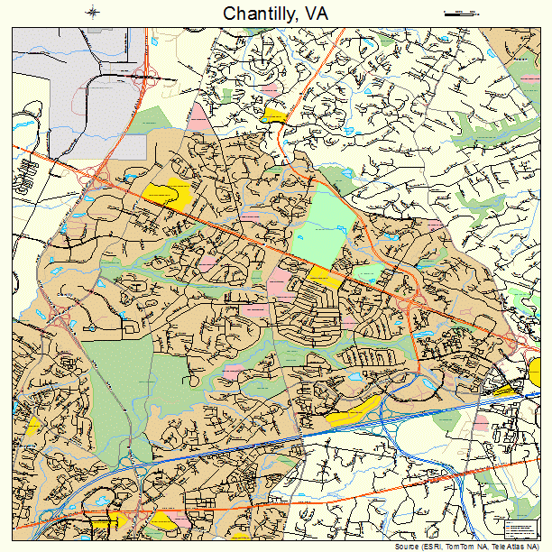 Chantilly, VA street map