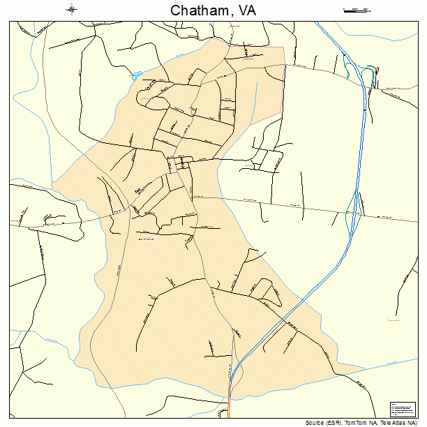 Chatham, VA street map