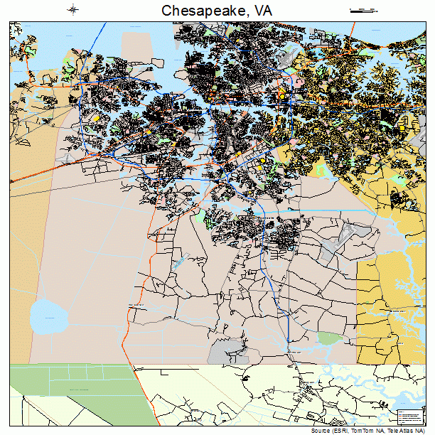 Chesapeake, VA street map