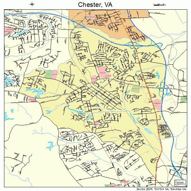 Chester, VA street map