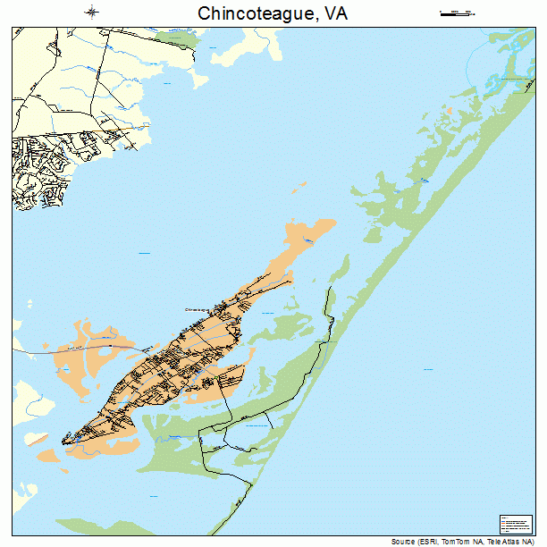 Chincoteague, VA street map