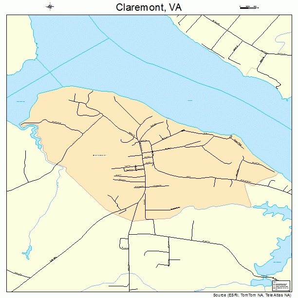 Claremont, VA street map