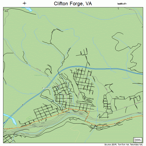 Clifton Forge, VA street map