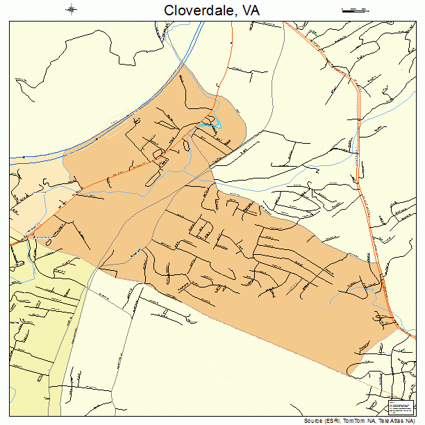 Cloverdale, VA street map