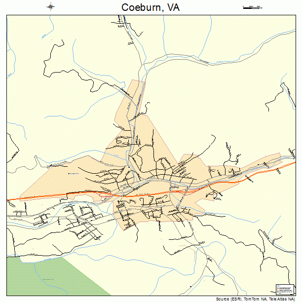 Coeburn, VA street map