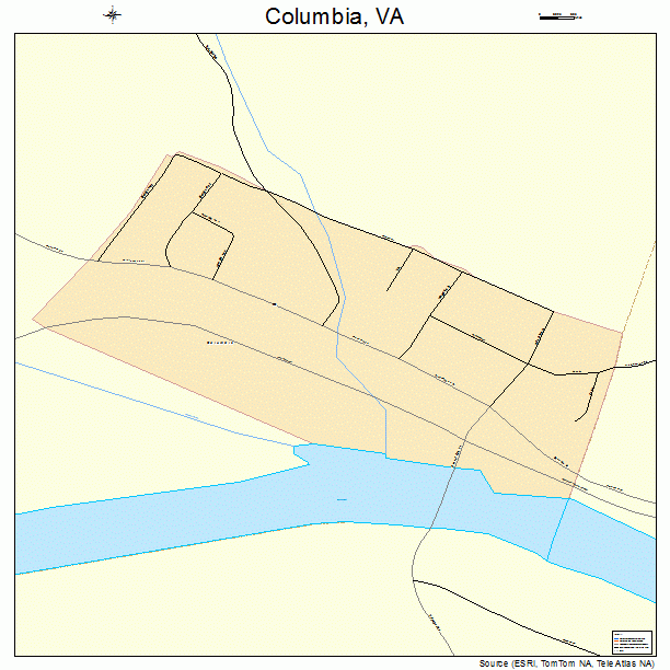 Columbia, VA street map