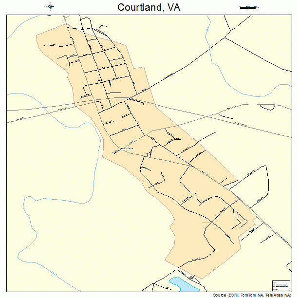 Courtland, VA street map