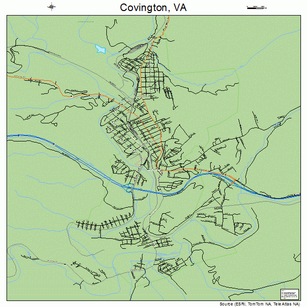 Covington, VA street map