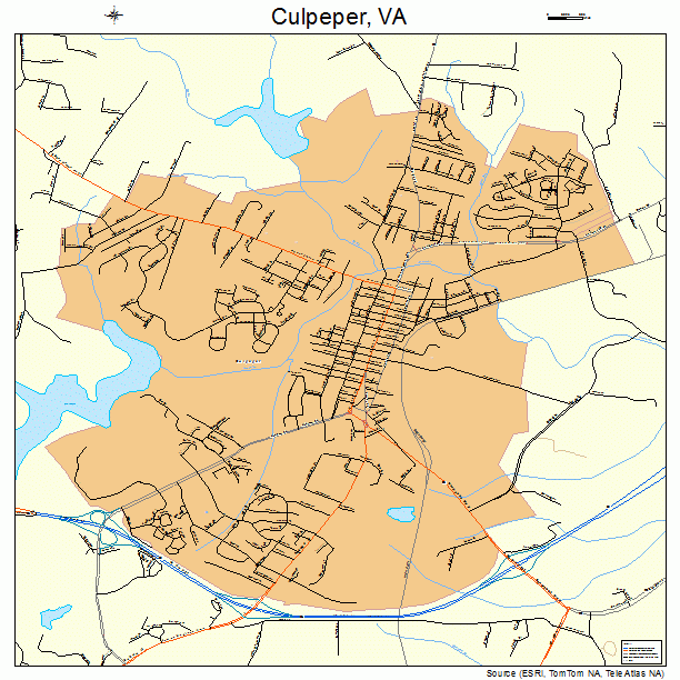 Culpeper, VA street map