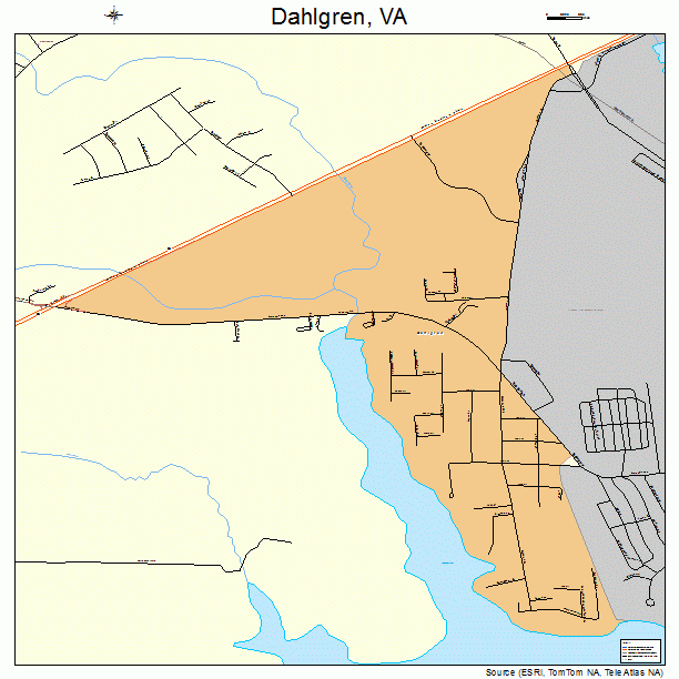 Dahlgren, VA street map