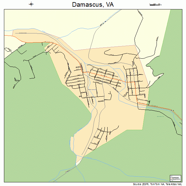 Damascus, VA street map