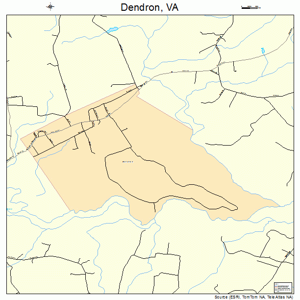 Dendron, VA street map