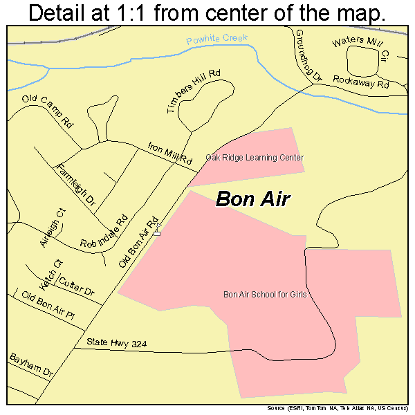 Bon Air, Virginia road map detail