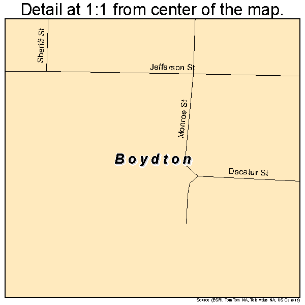 Boydton, Virginia road map detail