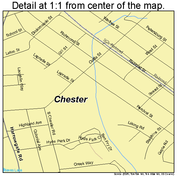 Chester, Virginia road map detail