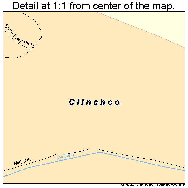 Clinchco, Virginia road map detail