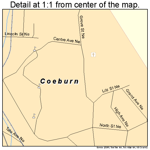 Coeburn, Virginia road map detail