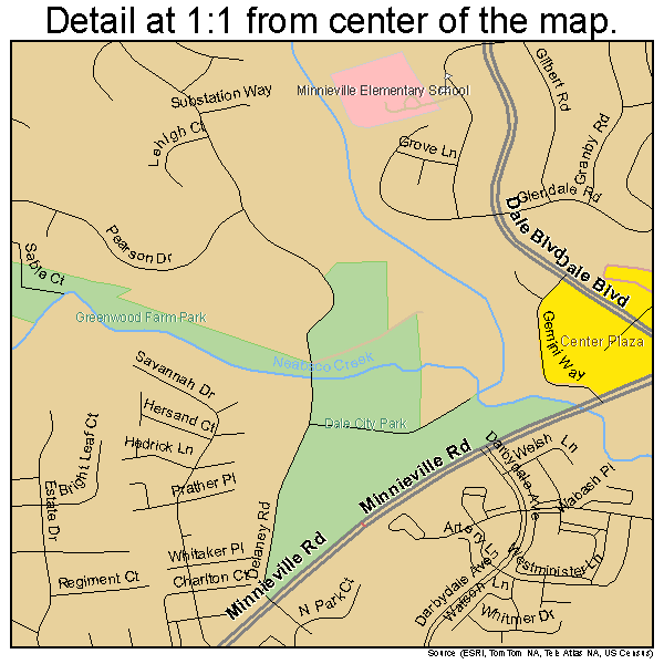 Dale City, Virginia road map detail