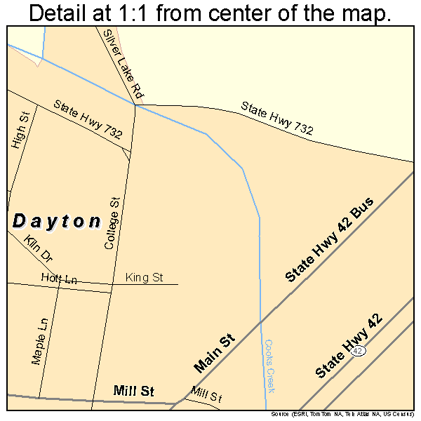 Dayton, Virginia road map detail