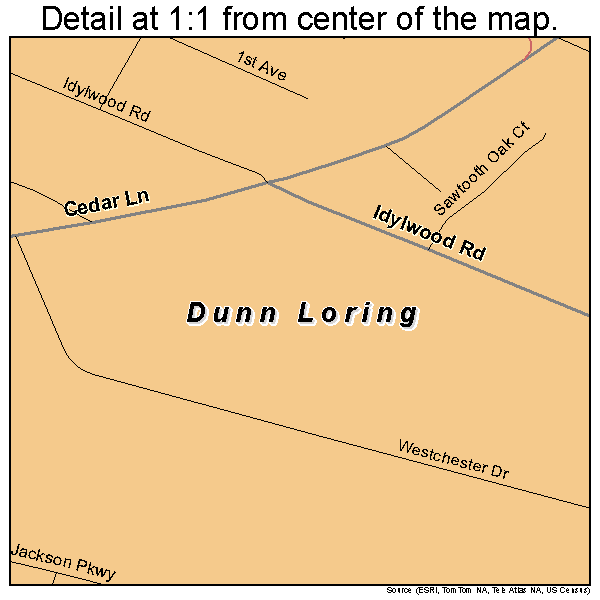 Dunn Loring, Virginia road map detail