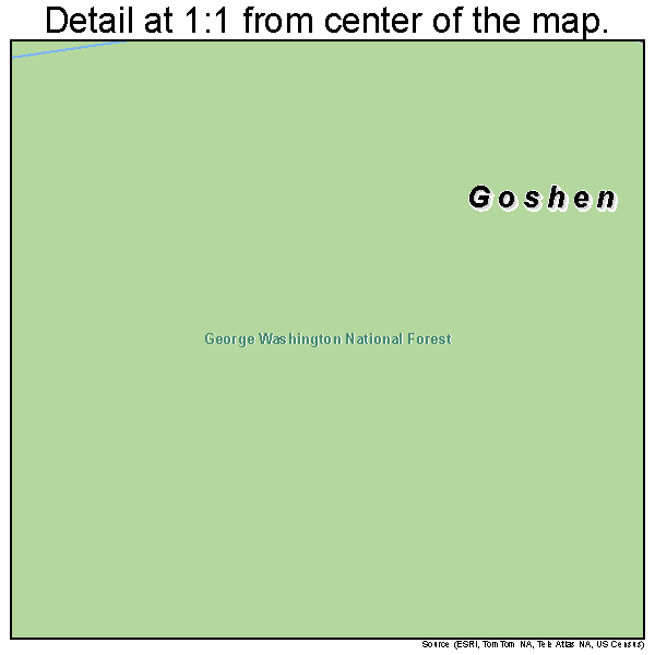 Goshen, Virginia road map detail