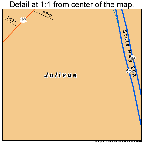 Jolivue, Virginia road map detail