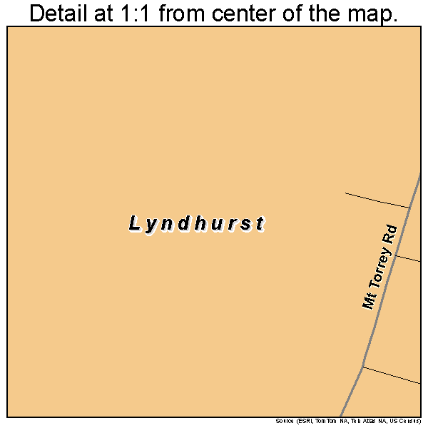 Lyndhurst, Virginia road map detail
