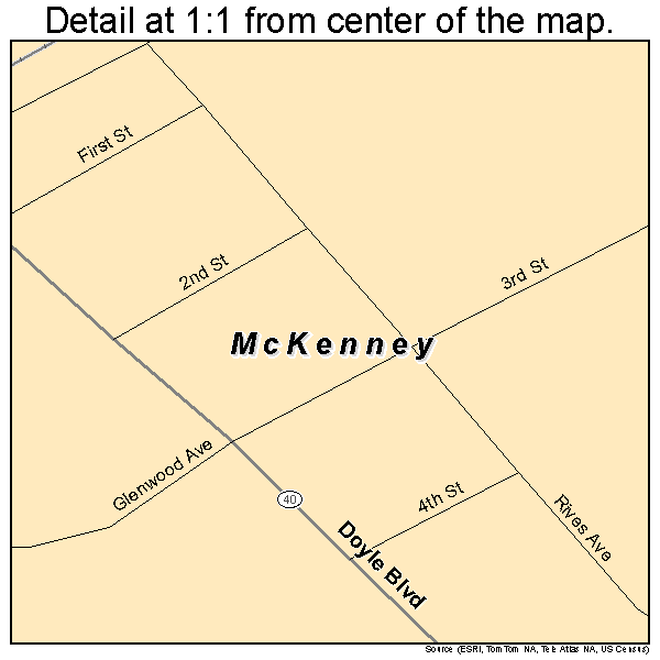McKenney, Virginia road map detail
