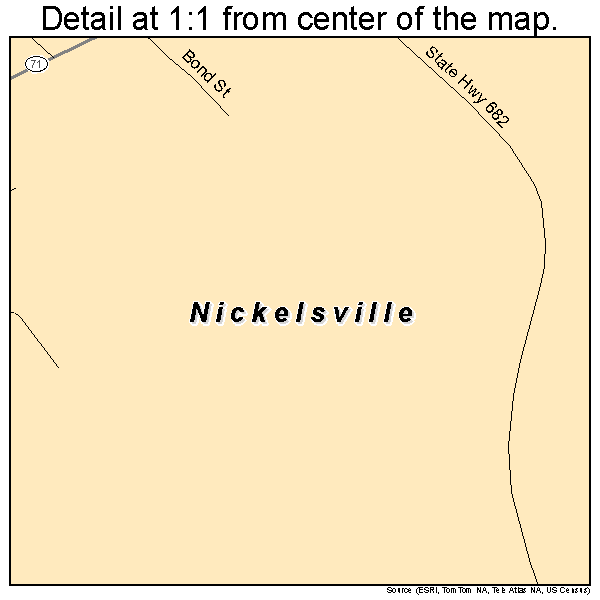 Nickelsville, Virginia road map detail