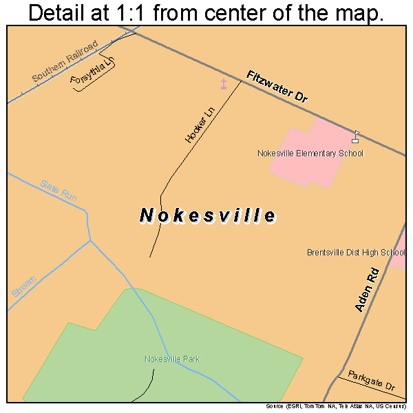 Nokesville, Virginia road map detail