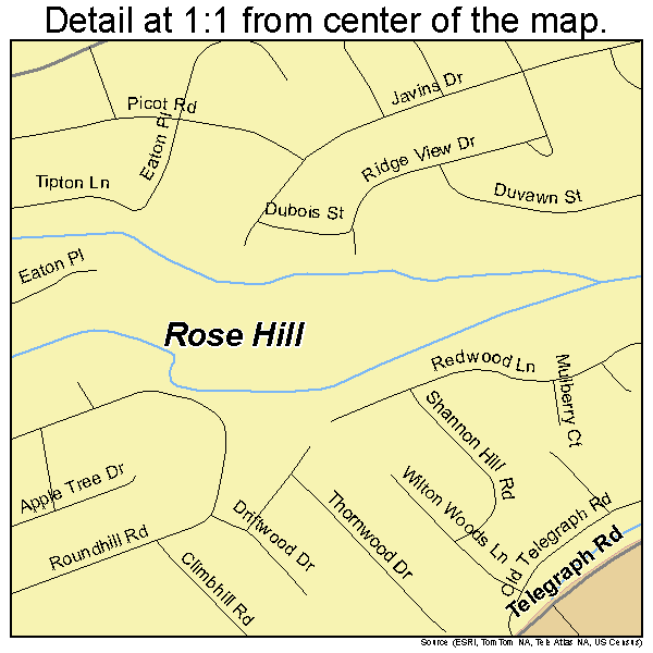 Rose Hill, Virginia road map detail